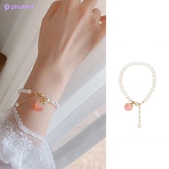Sisters Couple Best Friends Bracelet Female Student Niche Design Peach Pearl Bracelet Phukent