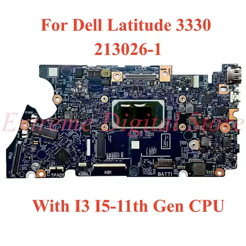 213026-1 For Dell Latitude 3330 Laptop motherboard with I3 I5-11th Gen CPU RAM:8G 100% Tested Fully 