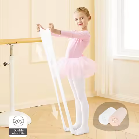 60D Ballet Tights for Girls Dance Tights Toddler Ballet Tights Girls Footed Ballet Leggings Elastic 