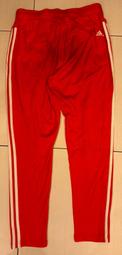 Adidas 橘紅色運動長褲 CF2499 尺寸L 二手