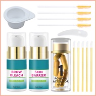 Brow Bleaching Kit Eyebrow Lightener Gentle Eyebrow Dye Kit for Women Girls Fast Makeup Brow Bleach 