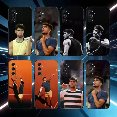 C-Carlos A-Alcaraz Phone Case For Samsung Galaxy A73,A21s,A22,A31,A52,A53,A71,A41Soft Black Shell