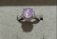 粉色星光石玫瑰花形托開口介（LS.BBA）