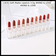 [3CE] Soft Matte Lipstick 3.5g #KIND & LOVE - #KIND & LOVE / Vibrant, Hydrating by YL STORY