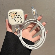 Cute Litlte Dog Charger Protector Case Set 18/20W Soft Charger Case Cable Protector Compatible with 