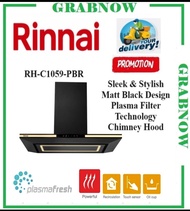 Rinnai RH-C1059-PBR Sleek &amp; Stylish Matt Black Design Plasma Filter Technology Chimney Hood + 1 Year Local Warranty