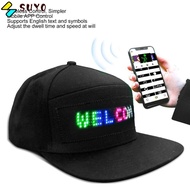 SUYO Bluetooth Smart Hat, Outdoor Bluetooth LED Hat Party Customizable Display Hat LED Baseball Cap,