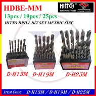 D-H13M 1.5-6.5mm 13PCS | D-H19M 1.5mm-10mm 19Pcs | D-H25M 1.0-13mm 25pcs / HITTO DRILL BIT SET / HIT