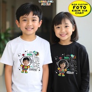 WSF kaos ASTRONOT CUSTOM FOTO kaos Cute Anak Kaos Anak Couple Adek Kakak kaos anak unisex Kaos  Anak