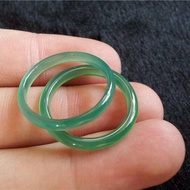 ❍♗Thin Ring Chalcedony Crystal Agate Jade Ring Bangle Ring