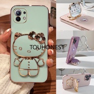 Casing Xiaomi Mi 11 Lite Case Xiaomi Mi 9 Pro Cassing Xiaomi Mi 8 Cover Xiaomi Mi A1 Cases Xiaomi Mi A2 Mi 5X Case Xiaomi Mi 6X Case Xiaomi 11T Pro Case Xiaomi 13 Case Cute Anime Cartoon Vanity Mirror Hello Kitty Holder Phone Case With Metal Sheet TK