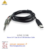 Line 2 USB Audio Interfaces Behringer - 2-lead 6mm Mono Signal Wire & USB Interface Behringer