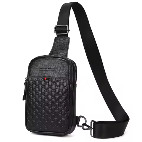 Head layer cowhide genuine leather men's shoulder crossbody bag chest bag bolso hombre sacoche homme