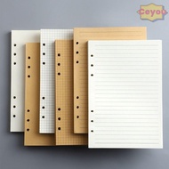CEYOU 80Sheets Loose Leaf Paper, A5/A6/A7 Kraft Paper Notebook Refill Paper, High Quality Horizontal