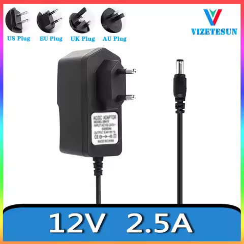 12V 2.5A LCD Power Adapter Power Cord 12V 2.5A Charger Universal