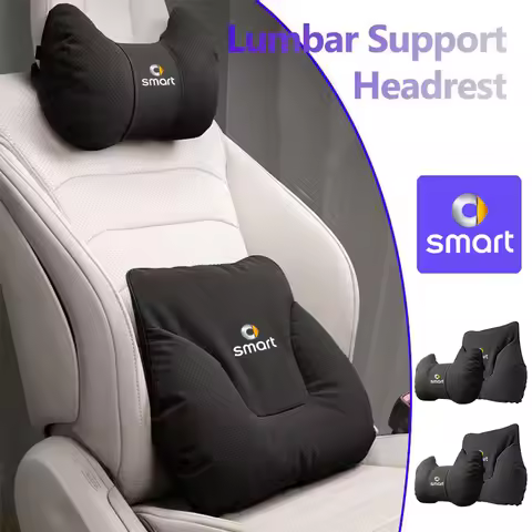 Car Neck Pillow Lumbar Backrest Cushion Lumbar Cushions Car Headrest Cushion For Smart Fortwo 451 45