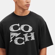 Coach/coach Irregular Letter T-Shirt New Style