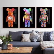 Bearbrick Wall Painting KAWS / BEARBRICK Set Of 3 Living Room / Bedroom / Game Gaming