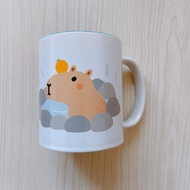 水豚 富士山 馬克杯 內部藍色