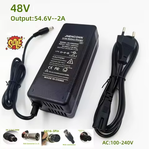 54.6V 2A Lithium Battery Charger 48V 13S Kugoo G1 Charger High quality Li-ion Battery pack Charger W