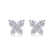 Moissanite Earrings 925 Sterling Silver Lab-Grown Diamond Studs GRA Certified Jewelry