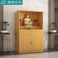 BW88# Buddha Niche Altar Household Clothes Closet Economical Buddha Statue with Door Altar Buddha Cabinet God of Wealth