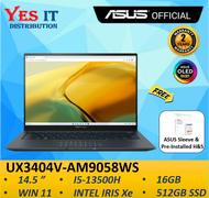 Asus VivoBook 14X OLED UX3404V-AM9058WS 14.5" Laptop (i5-13500H,16GB, 512GB SSD, Intel Iris Xe, W11+OPI, 2YW) Free Sleeve
