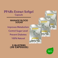 PPARs Softgel 3 Blister 30 capsules,Rich in Natural PPARs agonist, Anti-Inflammation, Anti-Cancer, I