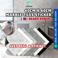 Avahome 60X60CM PVC Marble Tiles Self Adhesive Floor Sticker Lantai Vinyl Flooring Mozek Tikar Getah
