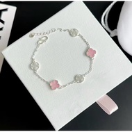YURISLIVER 4-leaf clover bracelet with lovely design _Women's silver bracelet