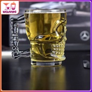 Beer Glass, Beer Glass with Handle, Skull Beer Glass, Perfect for Halloween Parties 450ml