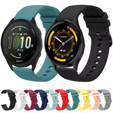 20mm 22mm silicone strap for Garmin Venu 3 2 Vivomove Garmin 165 Trend Fashion bracelet wristband fo