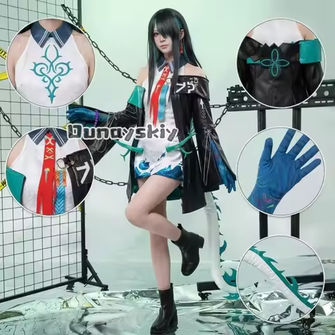LWW08*Dusk Cosplay Game Arknights Dusk Cosplay Costume Wig Carnival Dress Uniforms Fashion Female Ac