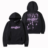 เสื้อผ้าขนาดกลาง เสื้อกันหนาว Pullover Hoodie Skillet Personil สีดํา M-3XL
