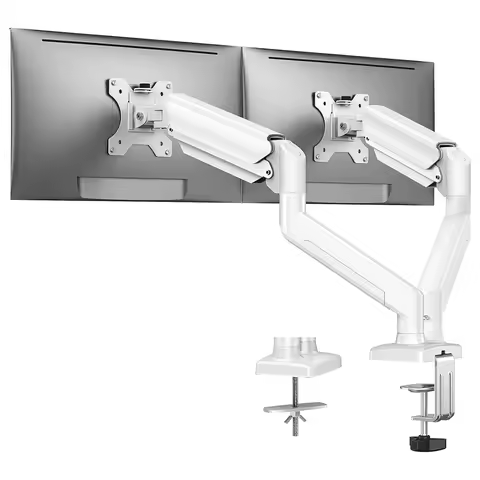 Dual Monitor Stand Holds Up To 19.8lbs Monitor Desk Mount Expandable Display Bracket for 13 To 32 In