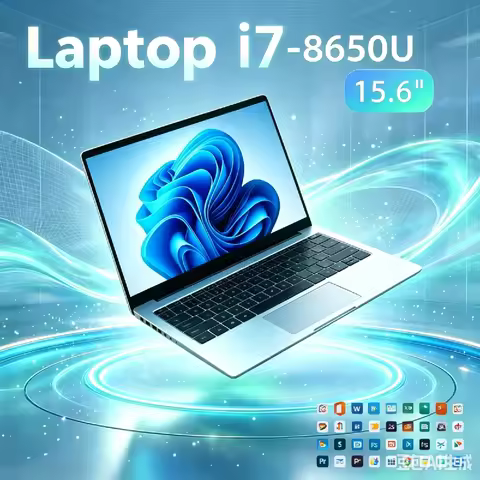New 15.6" Ultra Slim Laptop Intel i7-8650U 32GB RAM 2TB SSD 1080P FHD Notebook For Gaming & Office
