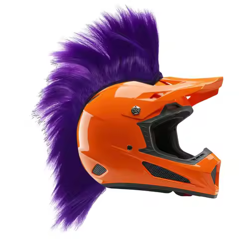 Synthetic Mohawk Helmet Wig, Mohawk Hair Decoration Heat Resistant Synthetic Fiber Helmet Mohawk Wig