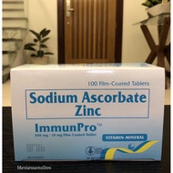 ImmunPro Sodium Ascorbate + Zinc 500mg Non-Acidic Vitamin C + Zinc