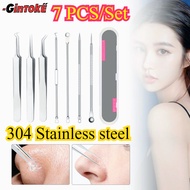 7pcs Stainless Steel Blackhead Tweezers Anti-Rust Acne Tool / Blackhead Tweezer Tool Nose Blackhead 