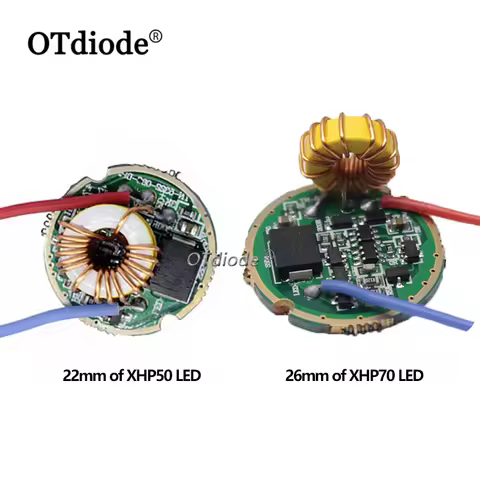 LED Driver 22mm 15W XHP50 26mm 30W XHP70 1 5 mode 8-15V PCB Circuit Board for XHP50.2 MKR XHP70.2 MT