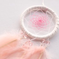 捕夢網材料包 8cm - 粉雪 - 淺珊瑚紅 粉紅、情人節 交換禮物