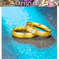 Retro diamond ring female carved couple ring Cincin emas 916 tulen 2022 new style good