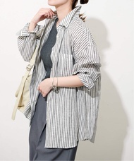 JS/Zephyr Linen Regular Shirt/上衣/黑色(002)/FREE