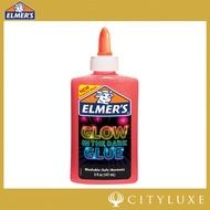 Elmers Glow In Dark Glue 5oz - Natural  Pink  Blue  Yellow ，Orange  Liquid Glue Slime Making