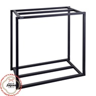 JEX GEX Aqualac Steel Assembled aquarium stand for 60cm wide x 30cm deep aquarium tank, 2 tiers up/down installation, Black 600BK