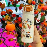 ถ้วยสแตนเลสรักษาอุณหภูมิ Diller ดีไซน์แพนด้า เครื่องดื่มรักษาอุณหภูมิได้นานเกิน 6 ชั่วโมง สไตล์ใช้งา