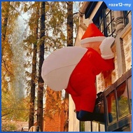 [US plug] Christmas Inflatable Santa Climbing Santa Outdoor Decoration Weatherproof Large