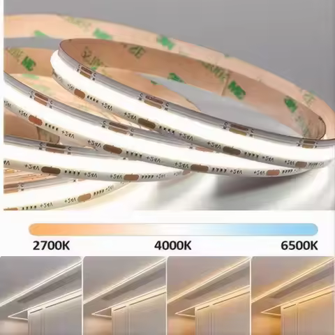 5m 6m 8m 10m Indoor LED Strips Lights Decoration COB LEDS 608PCS/M Color Adjustment CCT Warm White/N
