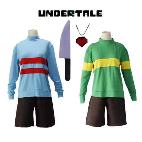 BUDU Anime Undertale Cosplay Costume Undertale Prototype Mission Frisk Cos Suit Necklace Halloween C