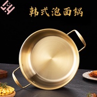 [Ready Stock] Korean Instant Noodle Pot Small Cooking Pot Double Ear Soup Pot Stainless Steel Soup Pot Household Korean Style Influencer Ramen Pot Noodle Cooking Pot Hot Pot Induction Cooker Universal Instant Noodle Ramen Pot Stew Pot